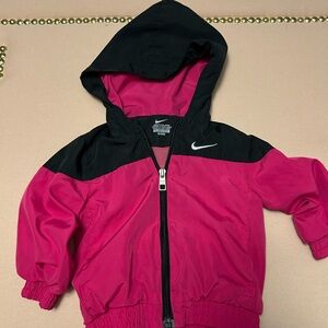 Nike Pink & Black Hooded Windbreaker